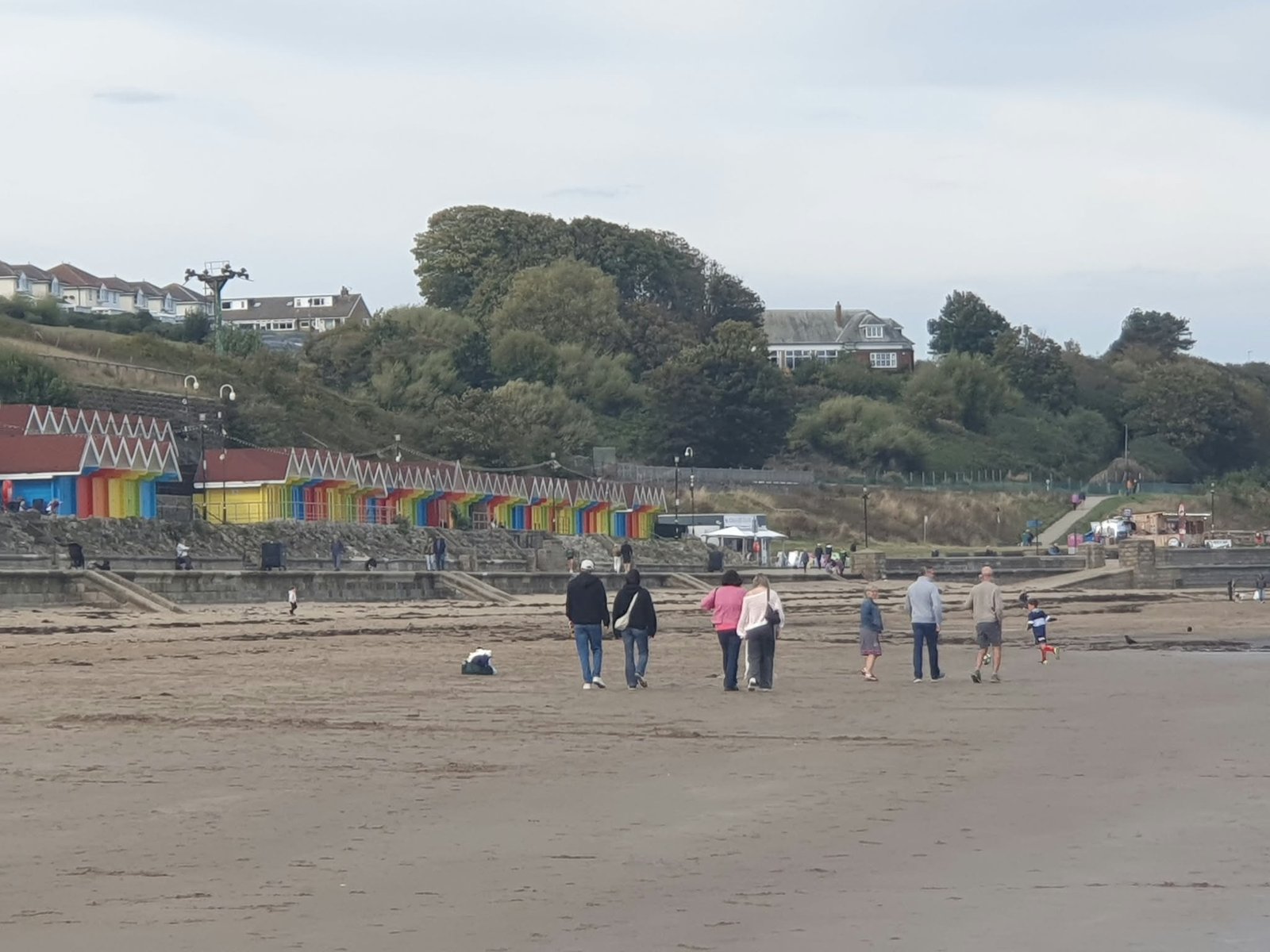 Scarborough beach huts and promenade